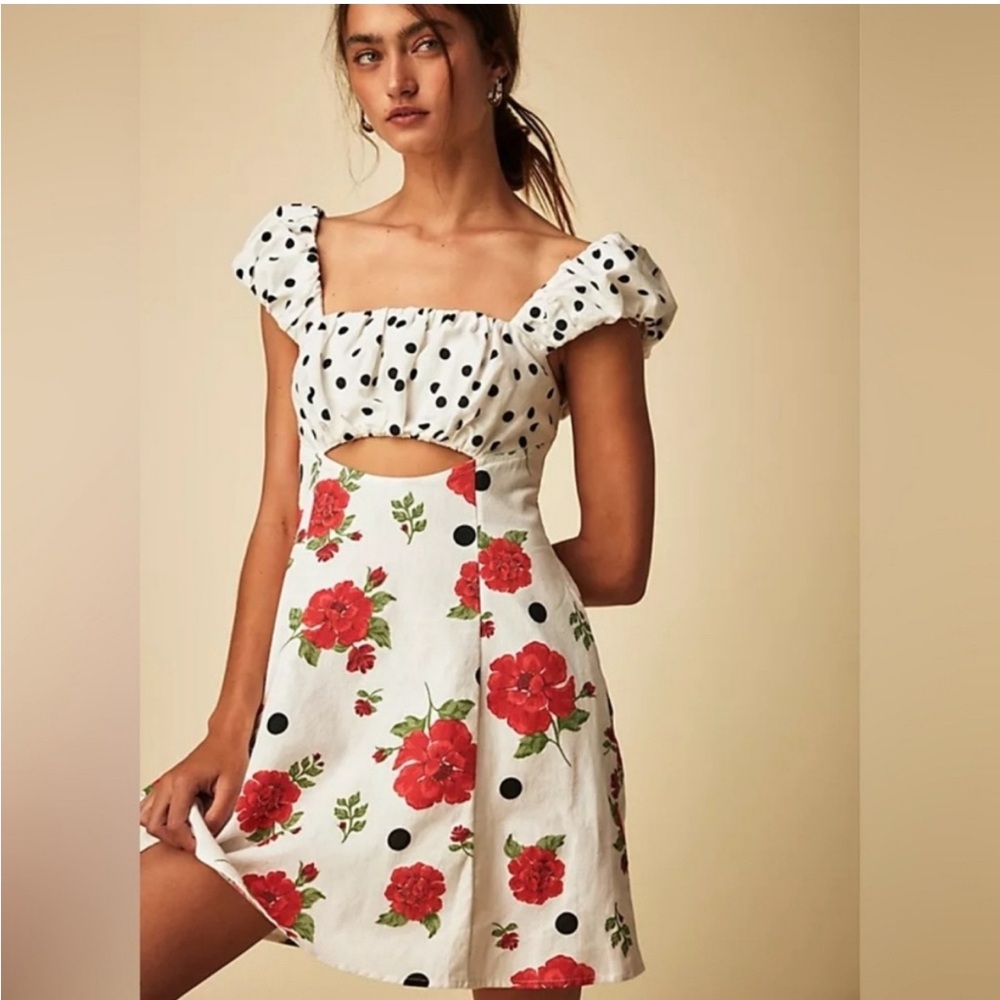 NWOT Free People Bom Bom Floral Printed Dress